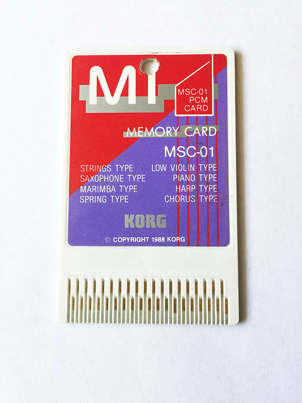 超美品　貴重　KORG M1用MEMORY CARD MSC-09 ORGAN Korg MSC-09 Organ for M1 PCM Card | Reverb