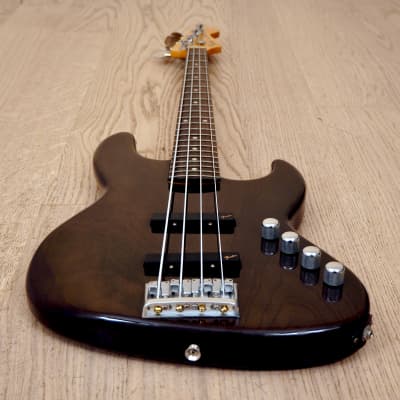 1988 Fender Jazz Bass JBR-80M Active Preamp Ash Body Walnut Japan MIJ Fujigen image 13
