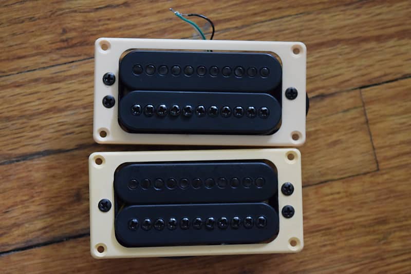 Carvin C22 Humbucker pickups set with bezels, Neck and bridge | Reverb