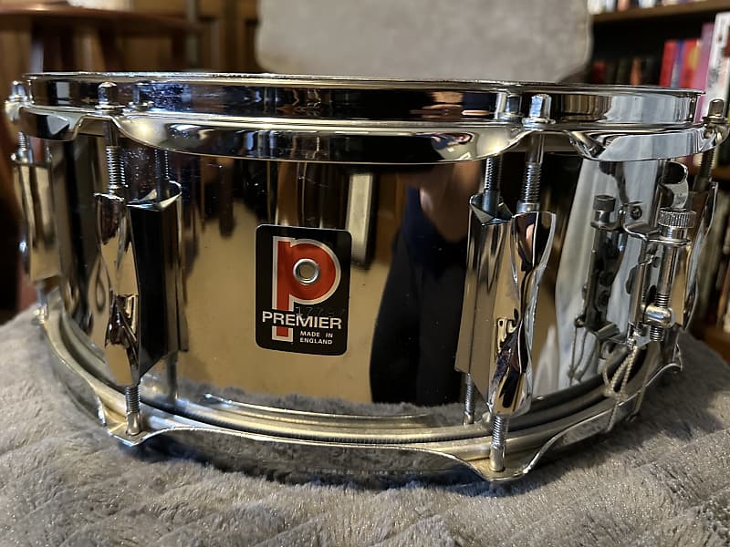Premier Snare Drum 1970s Chrome 5x14” Reverb