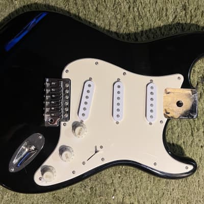 Fender Starcaster Strat Black Body | Reverb