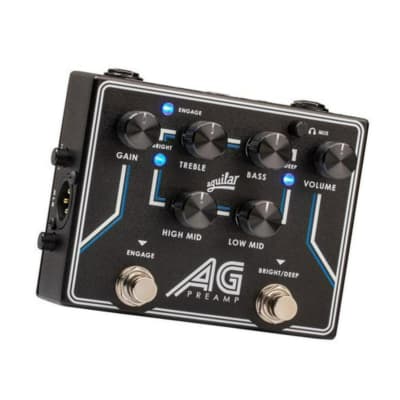 Aguilar Preamp or DI Pedal with 4-Band EQ, Foot-Switchable Broadband Deep, and Bright Controls image 5
