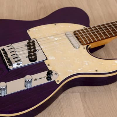 1990s ESP Vintage Plus T-Style Electric Guitar Trans Purple w/ USA Seymour Duncan Pickups, Japan image 6