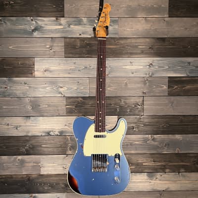 Fender Custom Shop '60 Tele Custom Heavy Relic - Aged Lake Placid Blue/Chocolate 3TS image 2