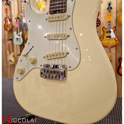 Schecter TRADITIONAL ROUTE 66 SAINT LOUIS S/S/S LEFT HAND Aged white image 6