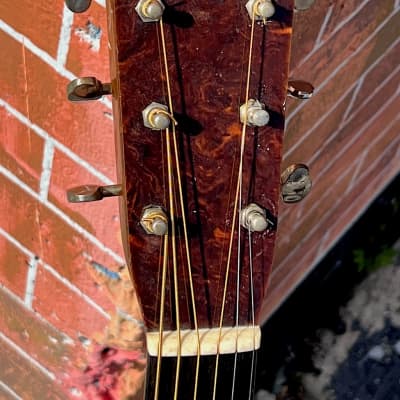 Martin D-18 1940 - this is 1 of 3 ever made w/a Tortoise Headstock overlay w/a matching Bound Body. image 6