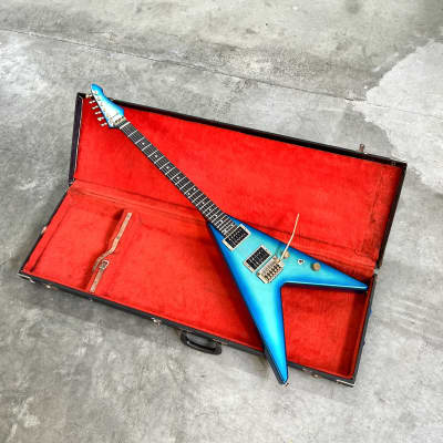 Aria Pro II XX Custom Flying V c 1984 Electric blue burst Aria Pro II XX Custom Flying V c 1984 Electric blue burst