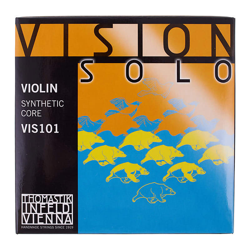 Thomastik-Infeld	VIS101 Vision Solo Synthetic Core 4/4 Violin String Set - (Medium) image 1
