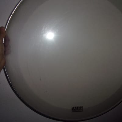 TAMA Logo 22" bass drum head Clear Batter Side with inner liner new with scuffs and dings image 2