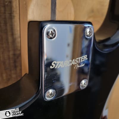 Fender Starcaster Electric Guitar Black Used image 7
