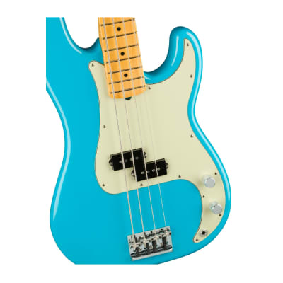 Fender American Professional II Precision Bass Guitar with Maple Fingerboard (Miami Blue) image 4