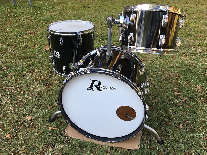Rogers XP8 198084 Ebony 13, 16, 22 drums Reverb