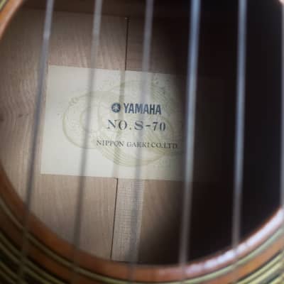 Yamaha No.S-70 Dynamic Guitar NIPPON GAKKI 1960s MIJ - RARE image 3