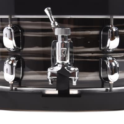 Tama 5.5x14 S.L.P. Studio Maple Snare Drum Lacquered Charcoal Oyster w/Black Wood Hoops image 5
