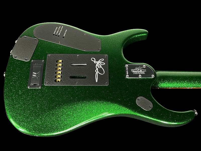 2013 Ernie Ball Music Man JP13 John Petrucci w Piezo ~ Signed - Emerald  Green Sparkle