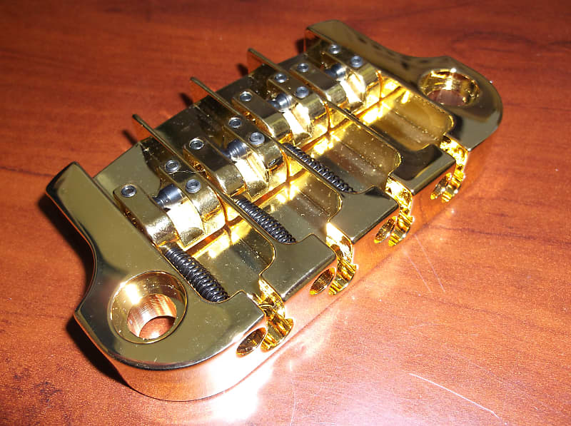 Hipshot 3-Point SuperTone Bass Bridge For Gibson - GOLD