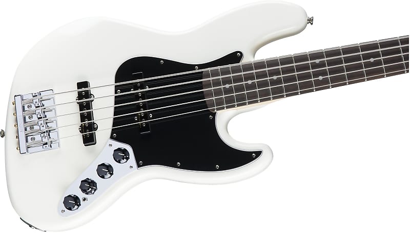 ベース Deluxe Active Jazz Bass Vintage White Fender Limited Edition 66 Jazz Bass - Aged Olympic White