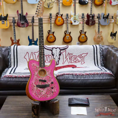 Fender American Acoustasonic Telecaster Ebony Fingerboard Pink Paisley 4.80 LBS US221860A image 17