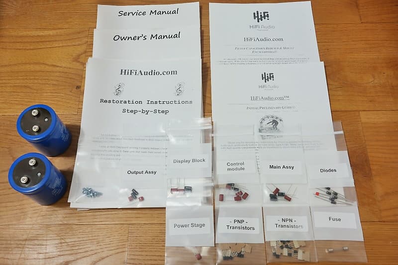 Crown Amcron Power Line 3 restoration kit filter capacitor repair rebuild fix  			