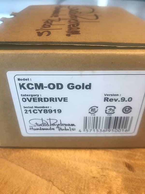 Studio Daydream KCM-OD Gold V 9.0 Klon Style Overdrive 2021 Studio Daydream KCM-OD Gold V 9.0 Klon Style Overdrive 2021