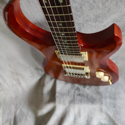 96 art Solid Body Set Neck Doublecut Violin Burst Guitar - Custom Handmade image 13