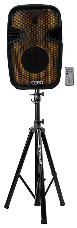 Technical Pro PLIT8 Portable 8" Bluetooth Party Speaker w/LED + Tripod Stand image 1
