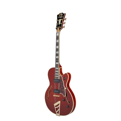 D'Angelico Excel 59 Hollowbody Guitar, Ebony Fretboard, Single Cutaway, Viola, DAE59VIOGT, New, Free Shipping image 9