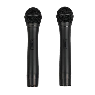 Seismic Audio - RSG-15-Pair - Pair of Powered 15" PA Speakers Rechargeable with 2 Wireless Mics, Rem image 2