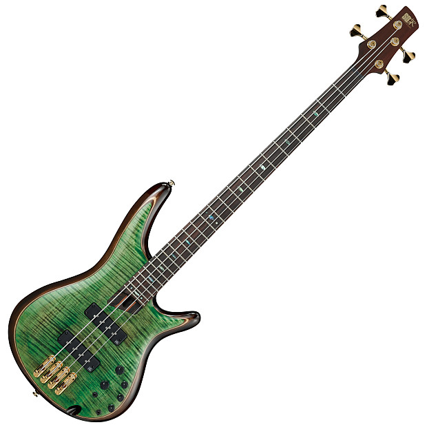 Ibanez SR1400-MLG SR Premium Series Figured Maple Top 4-String Electric Bass Mojito Lime Green image 1