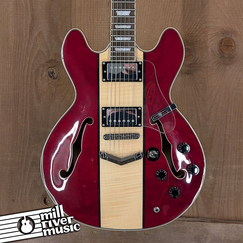 Firefly FF338 Electric Guitar Hot Rod Racing Stripe Used