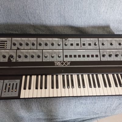 Crumar Trilogy 3-Section Polyphonic Analog Synthesizer 1980s - Black