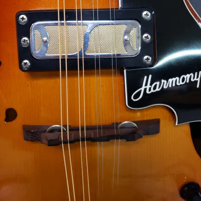 Video Demo 1969 Harmony Batwing Electric Mandolin DeArmond Pickup Pro Setup Original Case image 5