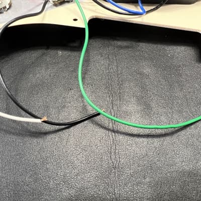 Stratocaster Strat Loaded pickguard  -SSS  Cream w/Black plastics Import made w/backplate #5 image 9