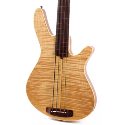 Rob Allen MB-2 Fretless 4-String Bass Flame Maple Natural image 7