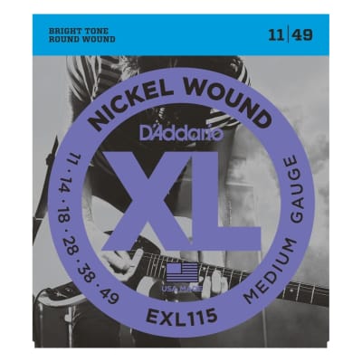 D'Addario EXL115 Electric Guitar Strings, 11-49