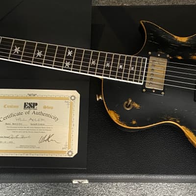 ESP Custom Shop Distressed Black Warbird Will Adler Lamb of God Signature  inklusive original ESP Koffer und Zertifikat image 14