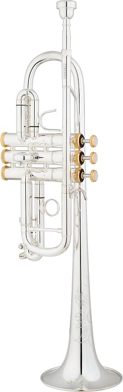 LIKE NEW Eastman Advanced C Trumpet- ETR-530S & ETR-530GS - Silver Plate w/Gold Trim image 1