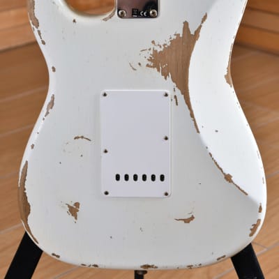 Fender Custom Shop '60 Stratocaster NAMM 2020 Heavy Relic Aged Olympic White image 20