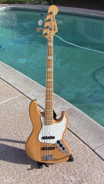 1989 Fender Japan JB75-750 '75 Reissue Jazz Bass Natural