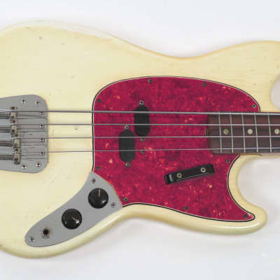 1966 Fender Mustang Bass - Olympic White - First Year Model with Original Case image 12