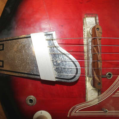 National Westwood 75 Map Body electric guitar 1960's - redburst image 12