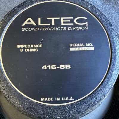 ■□ALTEC LANSING 416-8B 38cm スピーカーユニット ペア アルテック□■004946002-2□■ Altec Lansing 416-8B 8Œ© Speaker Pair | 20Hz-1.6kHz | Tested | 416-8B