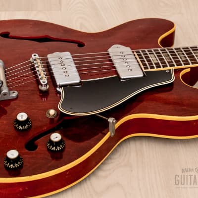 1966 Gibson ES-330 TDC Vintage Hollowbody Guitar Cherry w/ Lollar P-90s, Bigsby & Case image 7