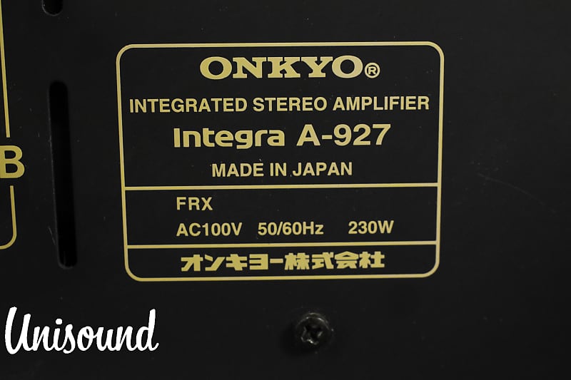 Onkyo Integra A-927 Integrated Stereo Amplifier in Very Good