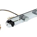 920D Custom T3W-REV-C Upgraded Replacement 3-Way Control Plate for T Style Guitar, Chrome - Reverse with Volume Forward