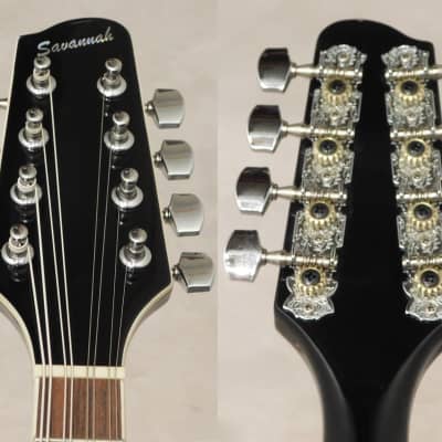 Savannah SA-100  Acoustic A Style Mandolin Gloss Black image 5
