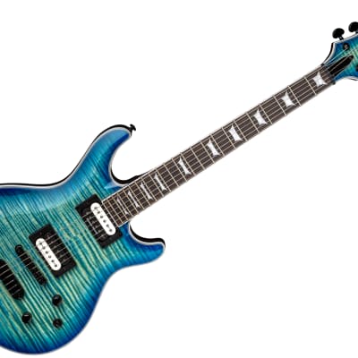DEAN Icon Select Flame Maple electric guitar Ocean Burst Blue NEW - Trans Blue for sale
