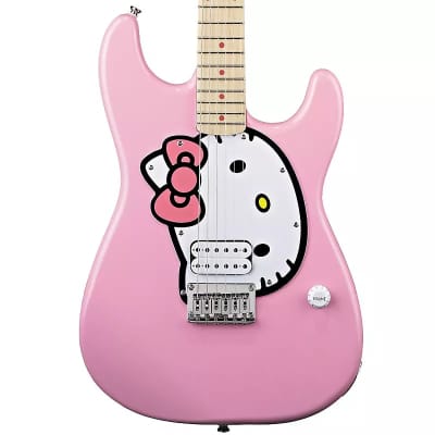 Fishbone PINK Strat 2024 Pink Hello kitty With fishbone gig bag, Strap, Pick for sale