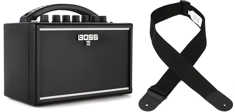 Boss Katana Mini - 7-watt Combo Amp Bundle with Levy's M8POLY