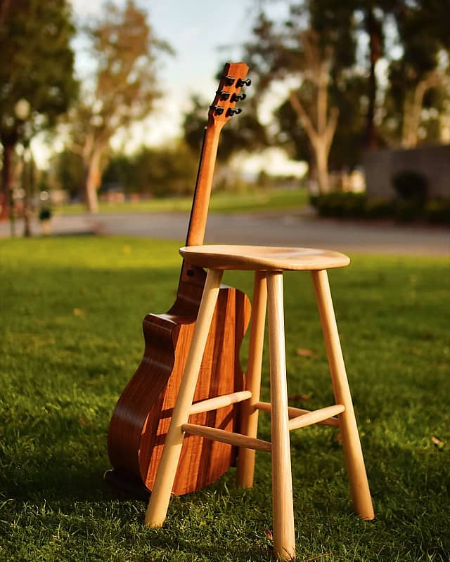 Guitar Master Stool & Stand from Nakupenda, walnut and Ash Guitar Master Stool & Stand from Nakupenda, walnut and Ash